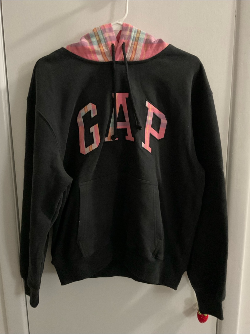 Gap Plaid Logo Hoodie XS